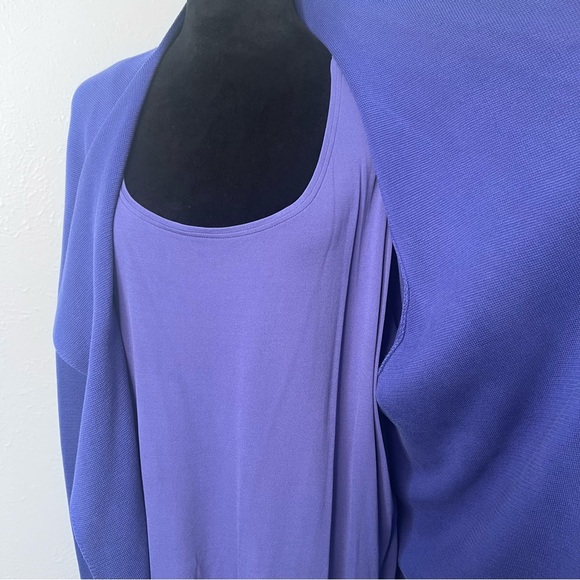 Eileen Fisher Set Women's Purple Sweater Cardigan and tank Sz:3X - Picture 2 of 15